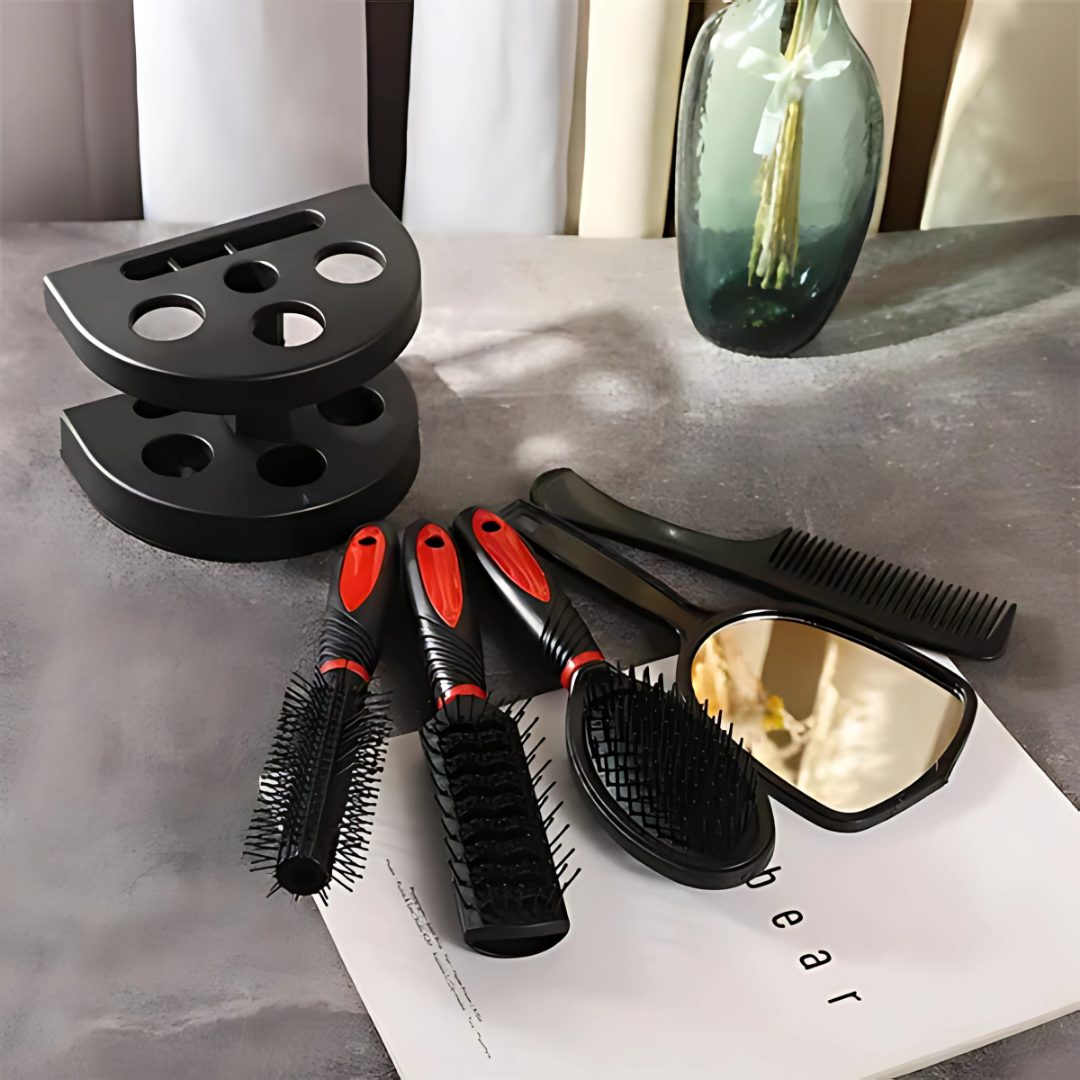 SET DE PEINES, CEPILLOS Y ESPEJO – Todo lo que necesitas para cuidar tu cabello en un solo kit