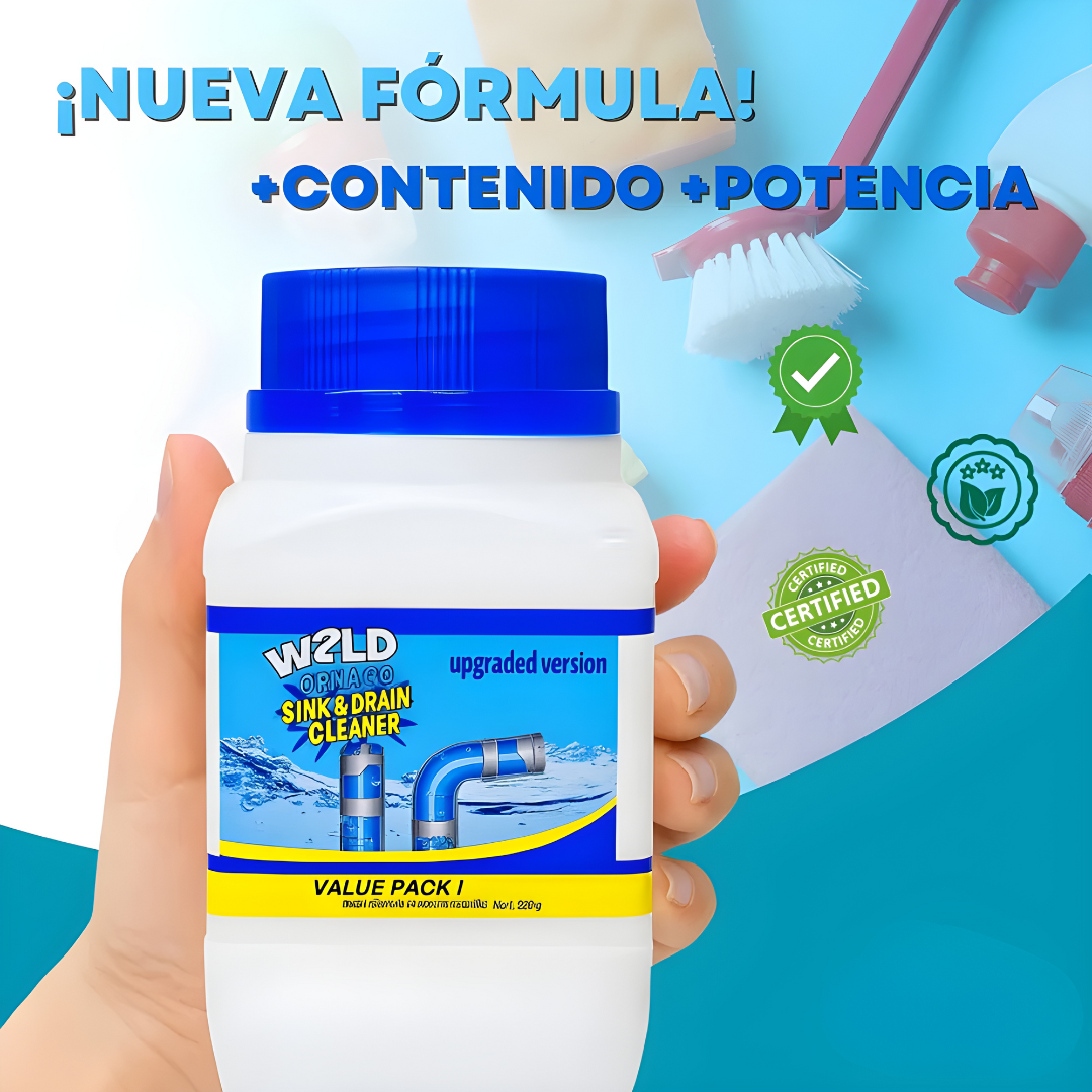 POLVO DESTAPA CAÑOS – Potencia extrema para eliminar obstrucciones