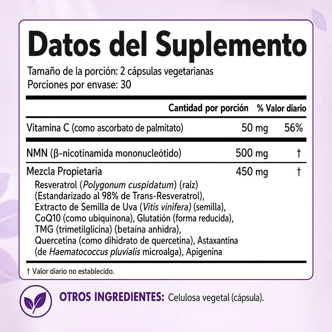 NMN 60 CAPS – Energía y vitalidad diaria