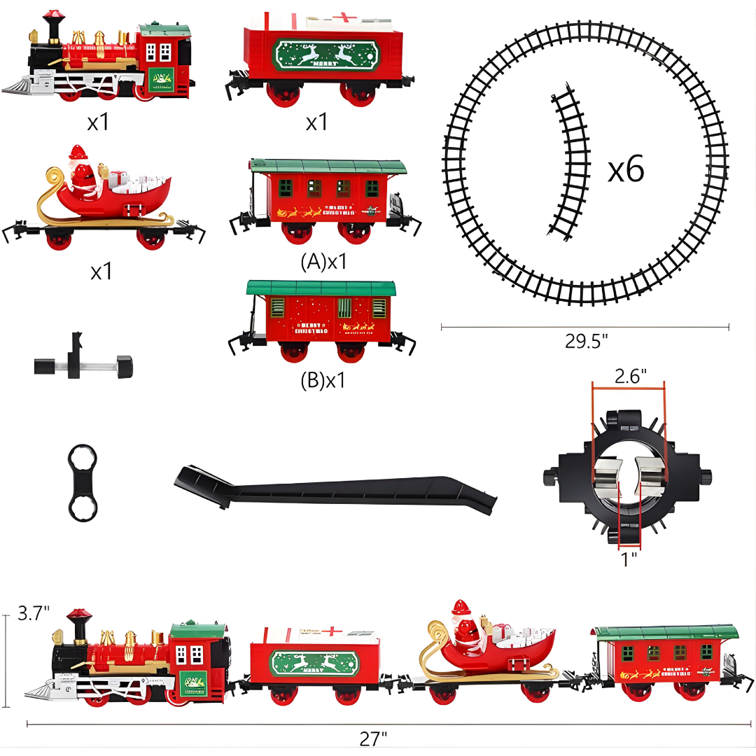 TREN NAVIDEÑO ELÉCTRICO PARA ÁRBOL – Magia en movimiento, espíritu festivo y un espectáculo que transforma tu Navidad