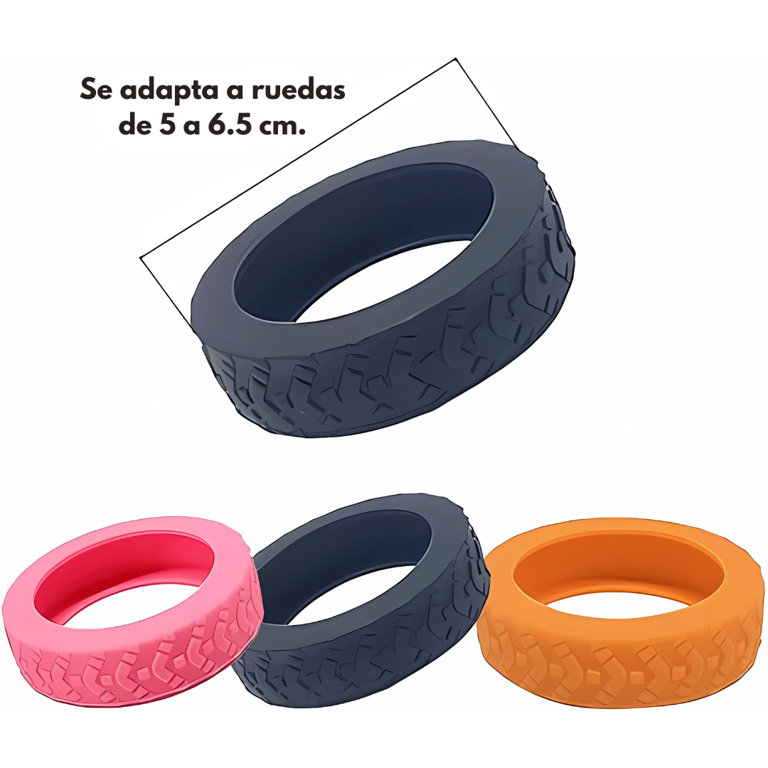 FUNDAS DE SILICONA PARA RUEDAS DE MALETA (8 Unidades) – Protege tus maletas y viaja sin ruidos