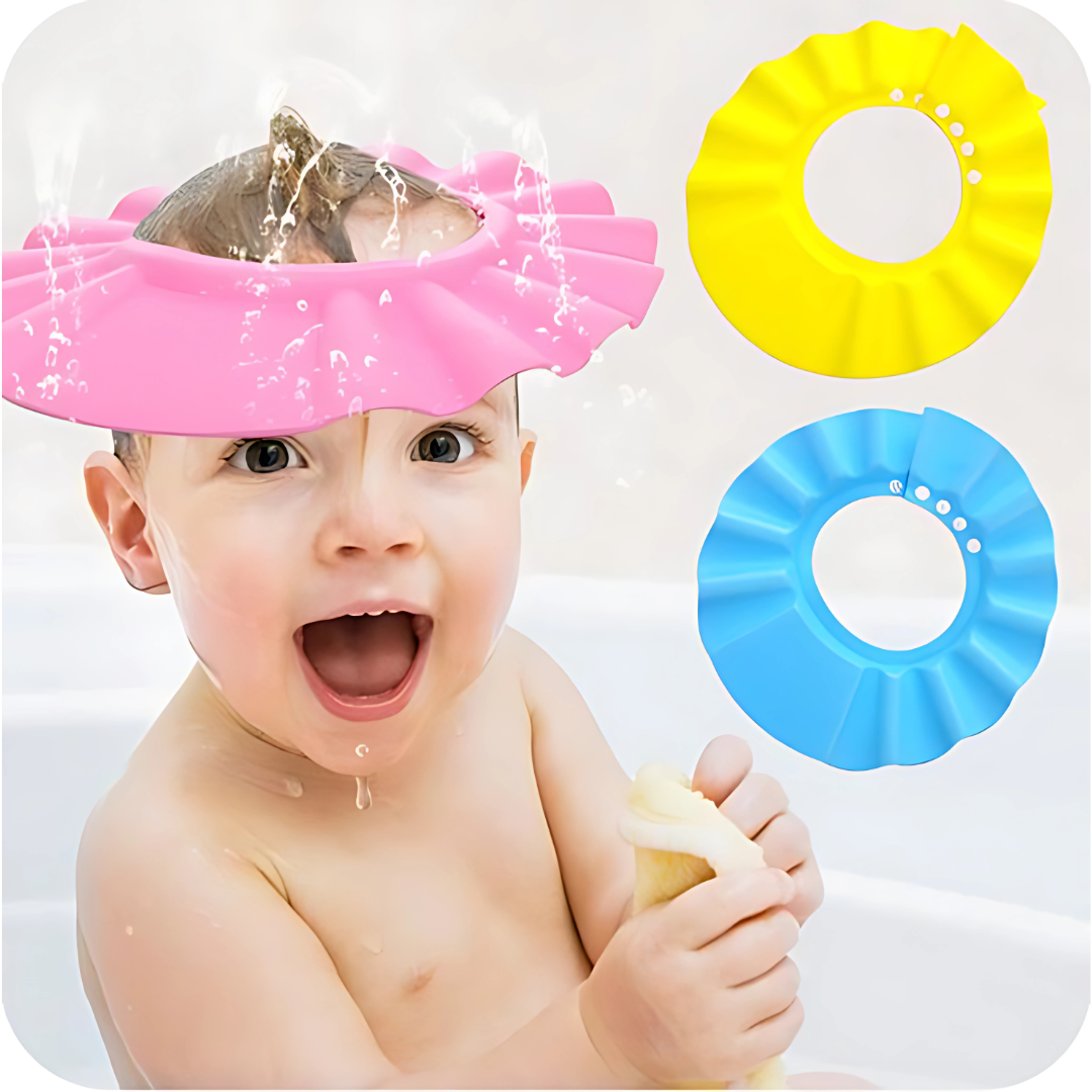 GORRO DE BAÑO PARA NIÑOS – Baños sin lágrimas ni molestias
