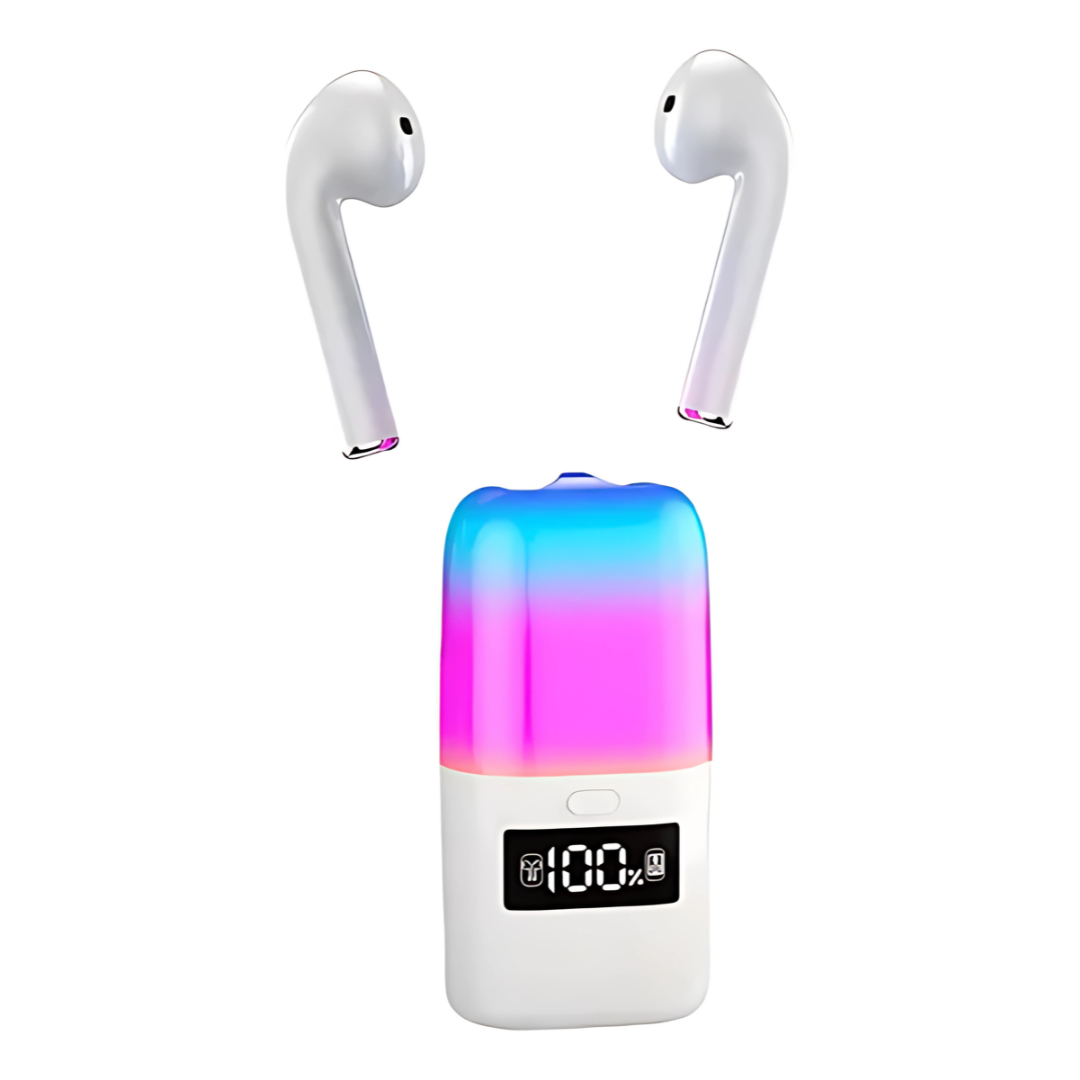 AUDÍFONO INALÁMBRICO 3 EN 1 BLANCO (865) – Música, llamadas y control total en un solo toque