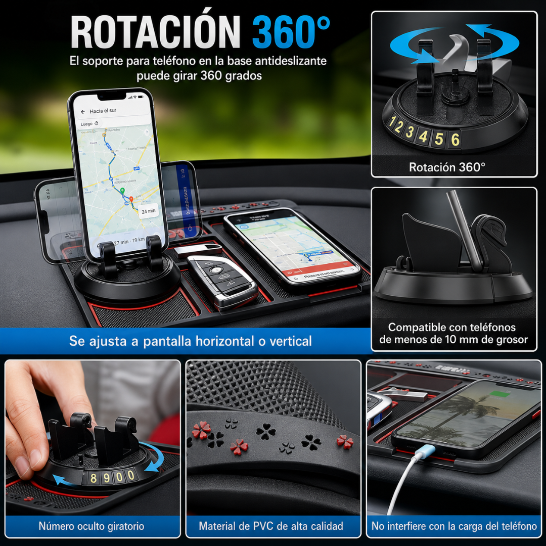 ALMOHADILLA ANTIDESLIZANTE PARA AUTO – Tu celular y objetos siempre seguros en el tablero