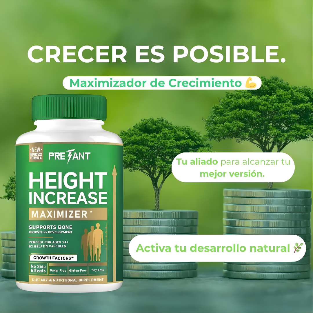 HEIGTH INCREASE MAXIMIZER *62 CAPSULAS – Apoyo nutricional para crecimiento y bienestar diario