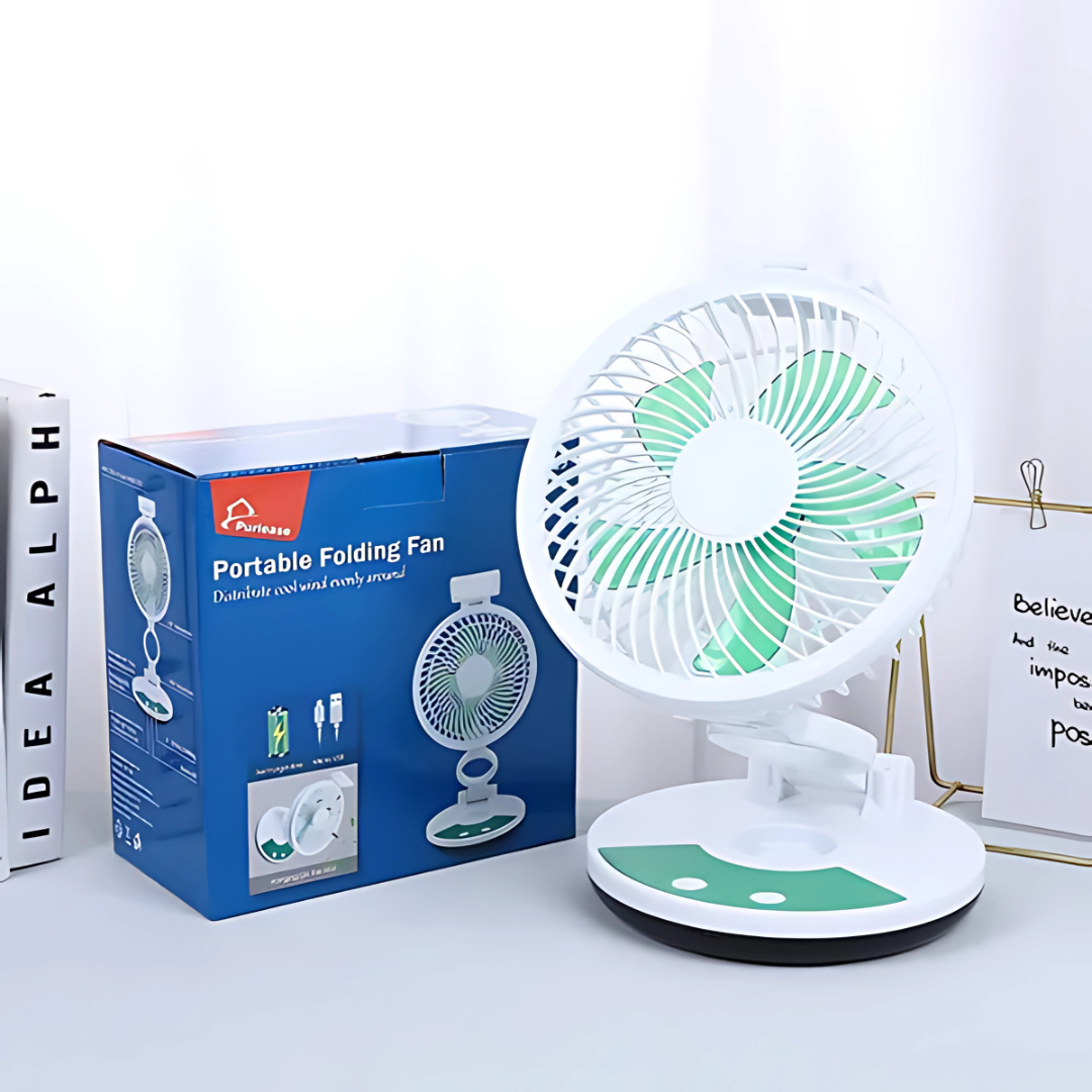 VENTILADOR FOLDEABLE – Frescura portátil en cualquier lugar