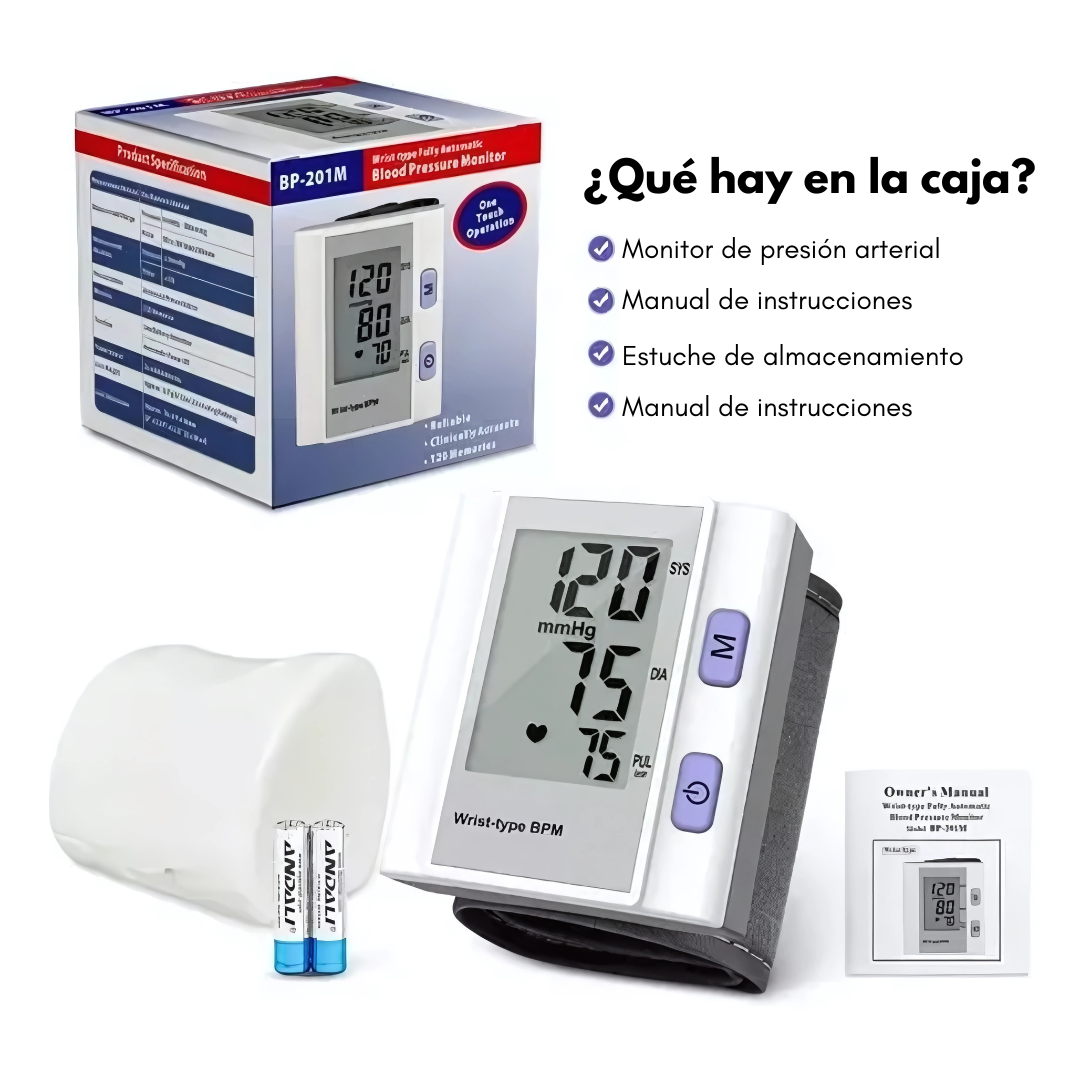 TENSIÓMETRO DE MUÑECA – Controla tu presión desde casa en segundos
