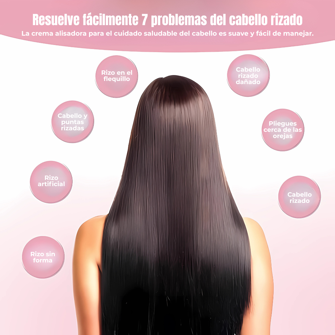CREMA ALISADORA KERATINA COLÁGENO – Cabello liso, brillante y sin frizz