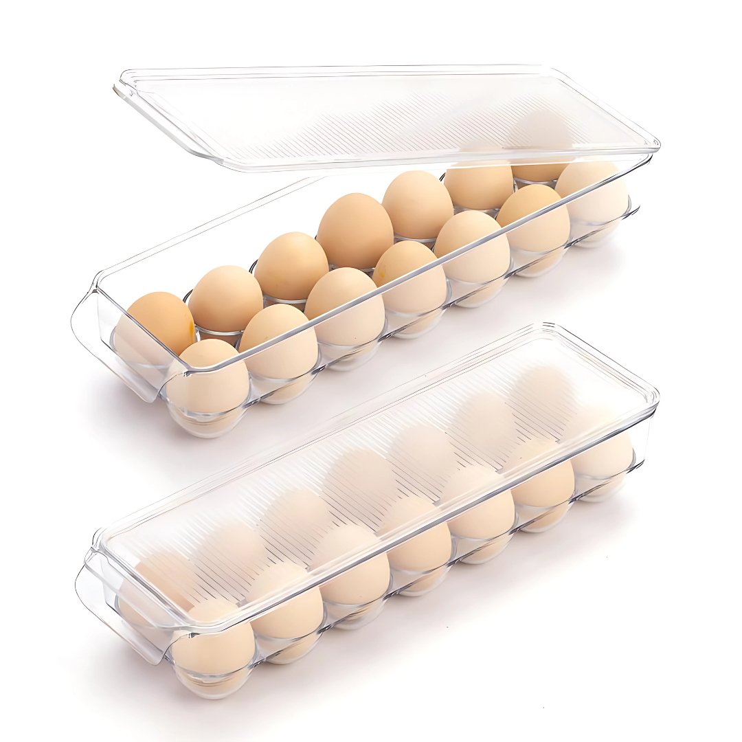 CONTENEDOR DE HUEVOS 14 ESPACIOS – Orden y frescura en tu refrigerador
