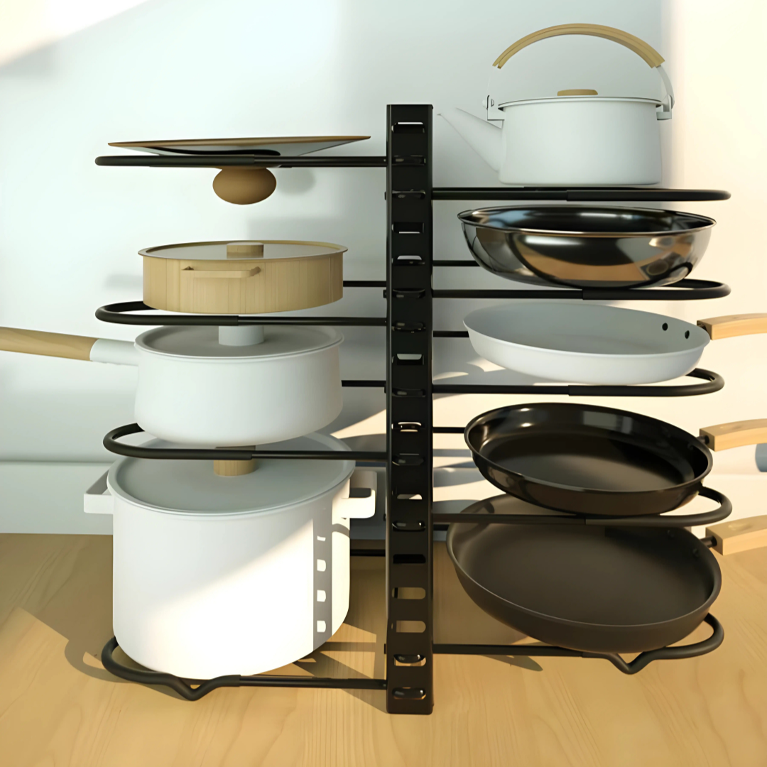 ORGANIZADOR DE OLLAS Y SARTENES – Orden y practicidad en tu cocina