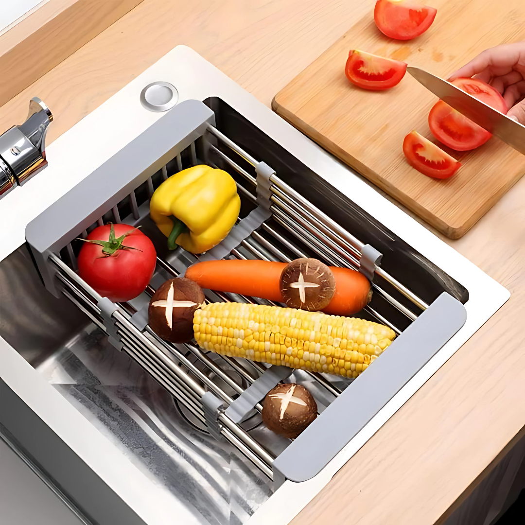 ESCURRIDOR EXPANSIBLE – Más espacio y comodidad para lavar y escurrir en tu cocina