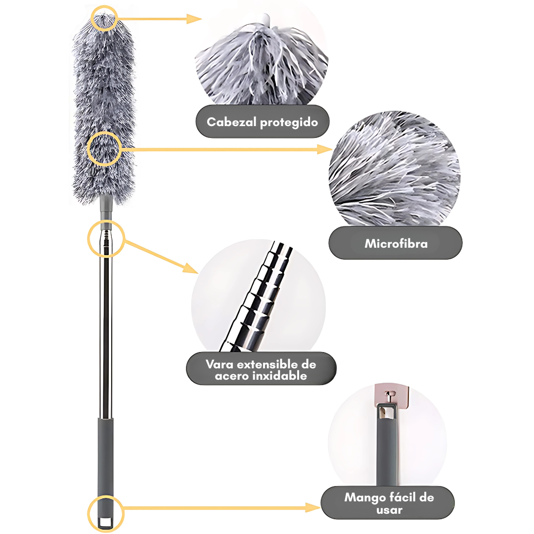 PLUMERO EXTENDIBLE – Limpieza fácil y sin esfuerzo
