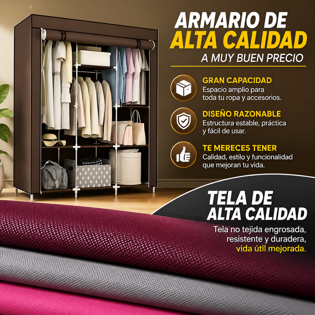 CLOSET ARMARIO ORGANIZADOR PORTÁTIL – Espacio extra donde quieras