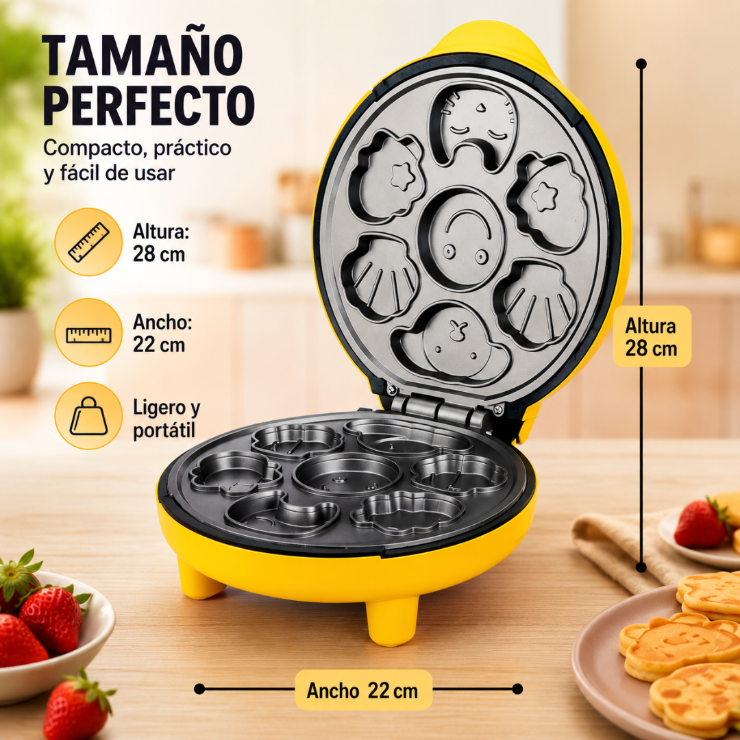 MAQUINA DE MINI WAFFLES - Desayunos divertidos para niños