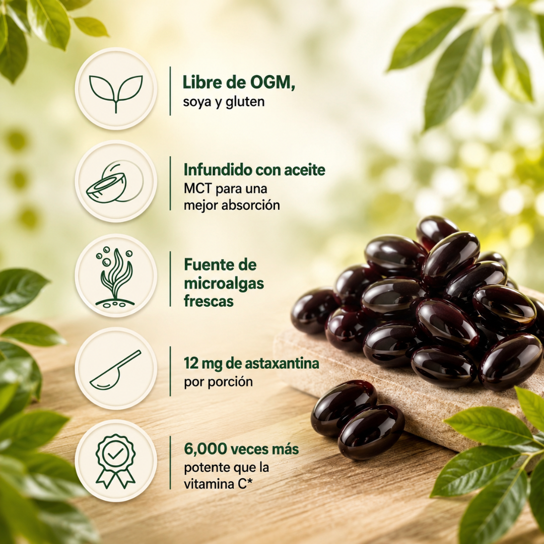 ASTAXANTHIN EN SOFTGELS – Apoyo antioxidante e inmune