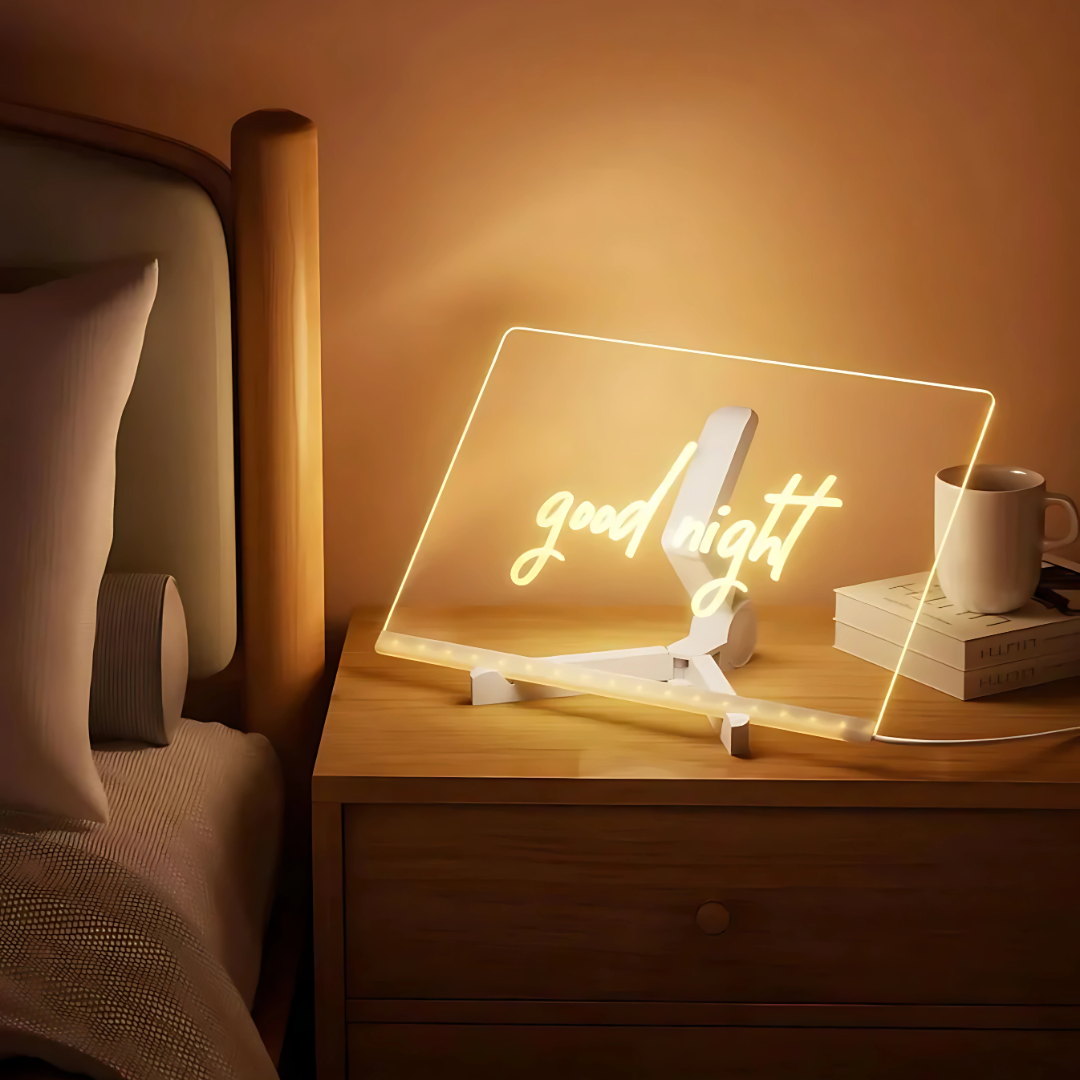 Pizarra LED Luminosa – Dibuja, escribe y brilla con creatividad infinita