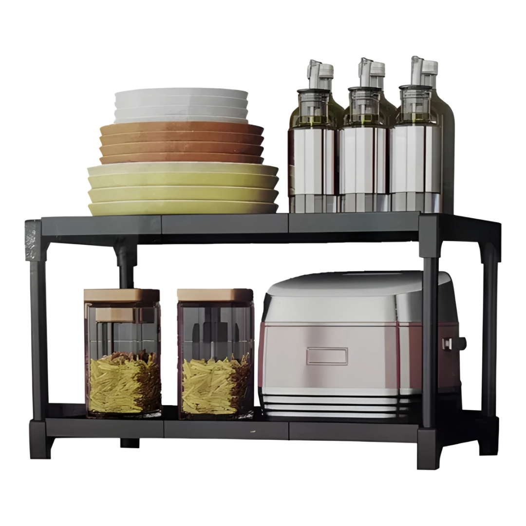 1 ESTANTE PLÁSTICO COLOR NEGRO – Organización práctica y resistente