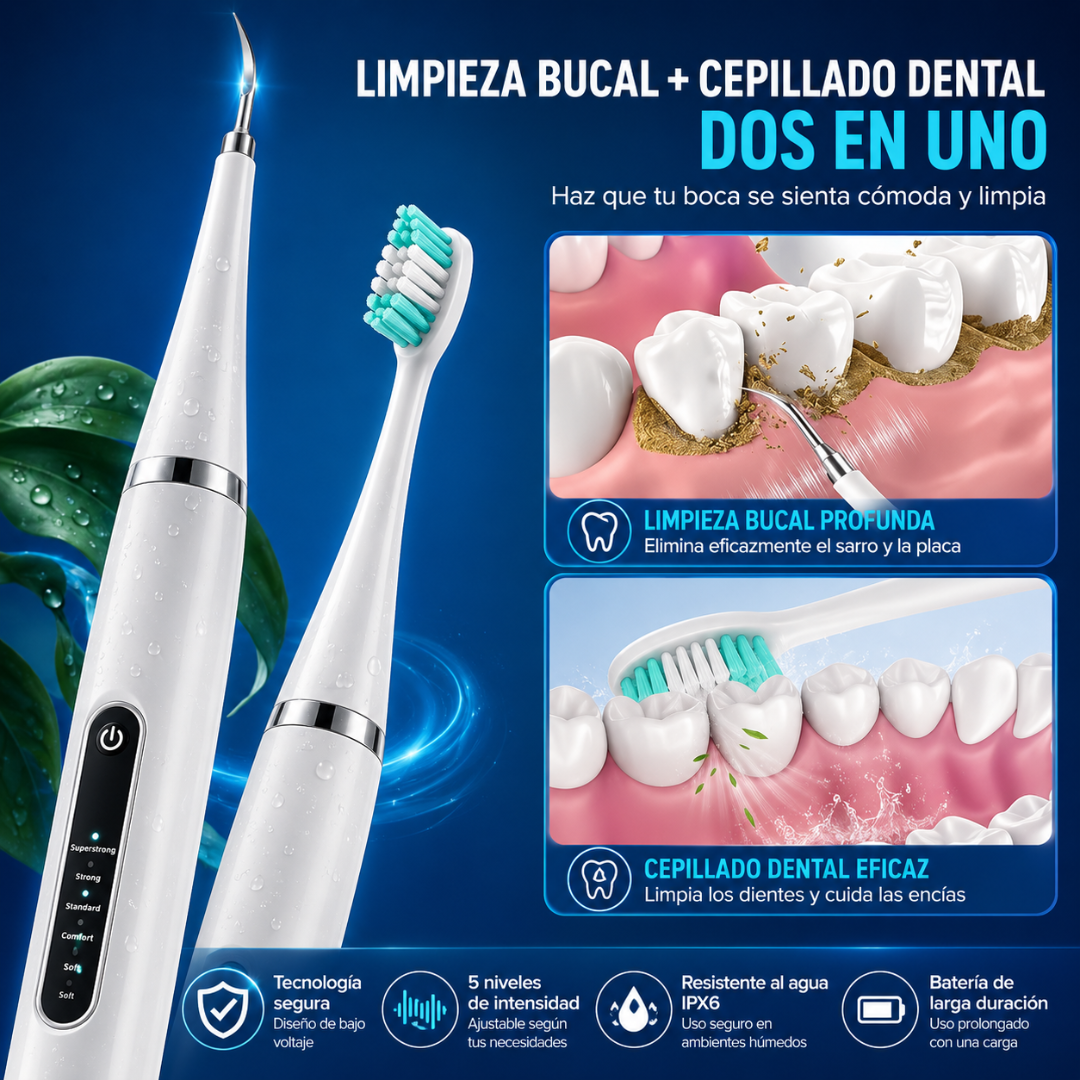 KIT LIMPIADOR DENTAL ELÉCTRICO – Limpieza precisa en casa