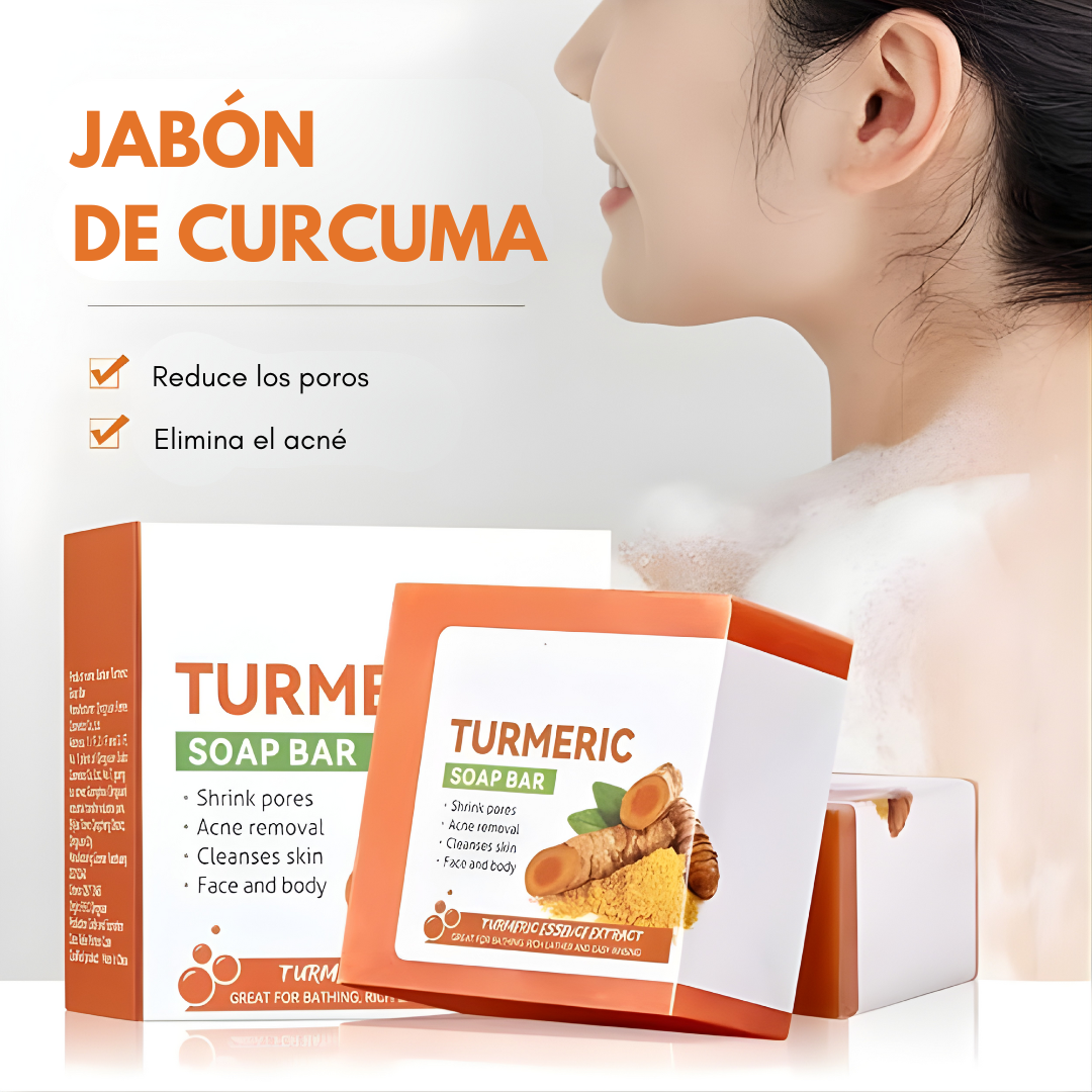 JABÓN DE CÚRCUMA – Limpieza profunda, piel uniforme y libre de imperfecciones