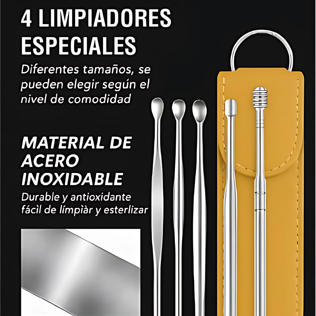 Kit Limpia Oídos Cuero – Higiene auditiva profesional en casa