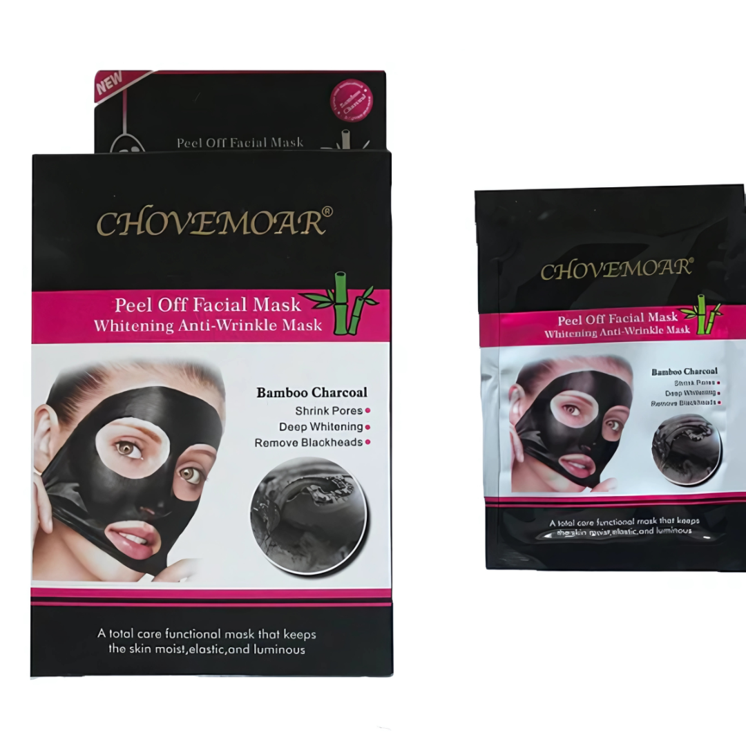MASCARILLAS PARA PUNTOS NEGROS DE CARBÓN DE BAMBÚ (CAJA 10 UNIDADES) – Piel limpia y suave sin esfuerzo