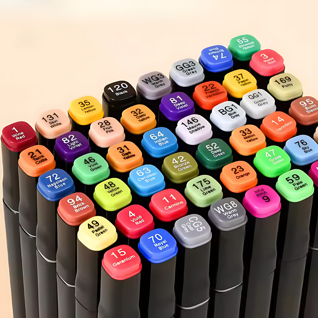 SET DE MARCADORES 120 PIEZAS – Colores vibrantes para desatar tu creatividad