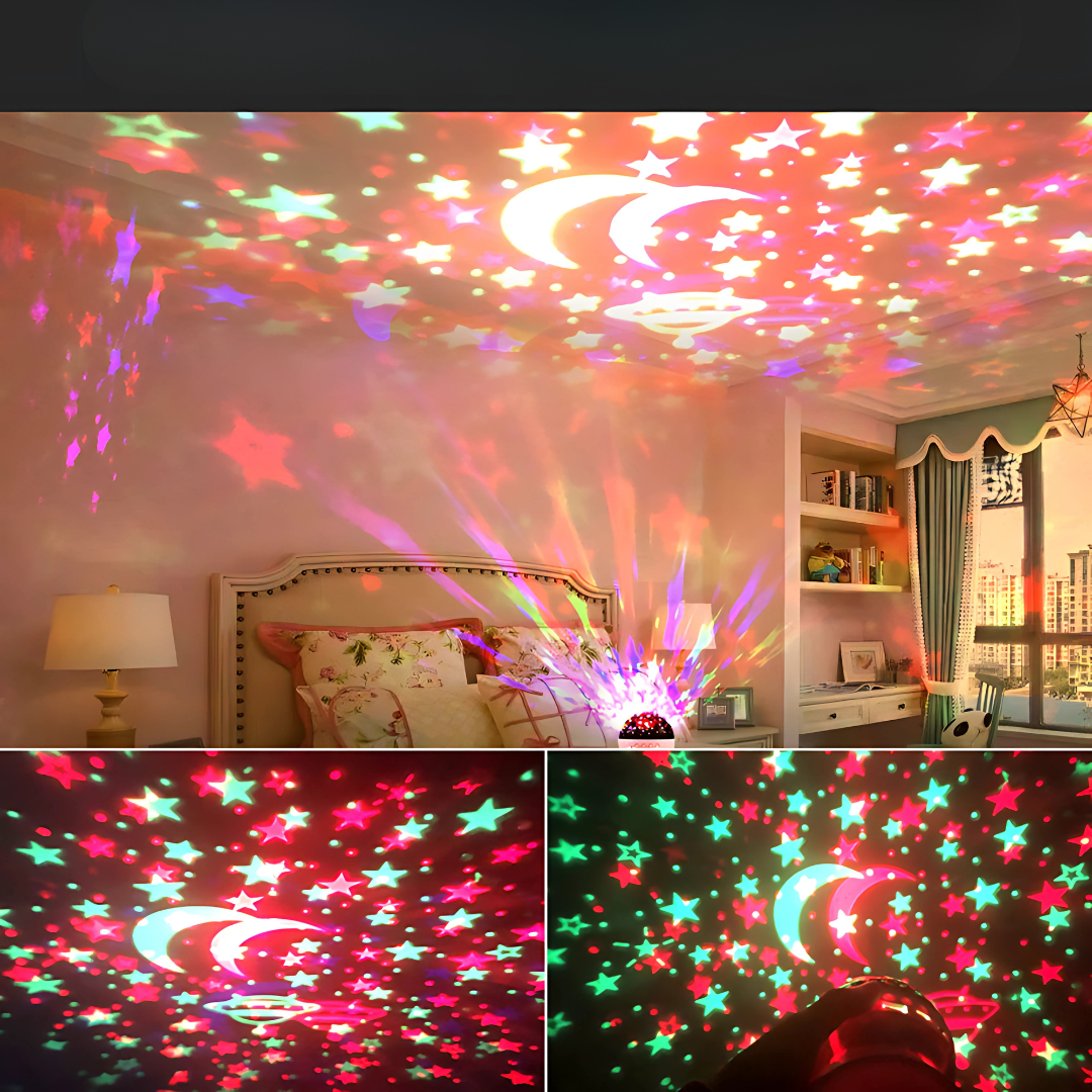 PROYECTOR PARLANTE – Luces, música y ambiente en un solo dispositivo
