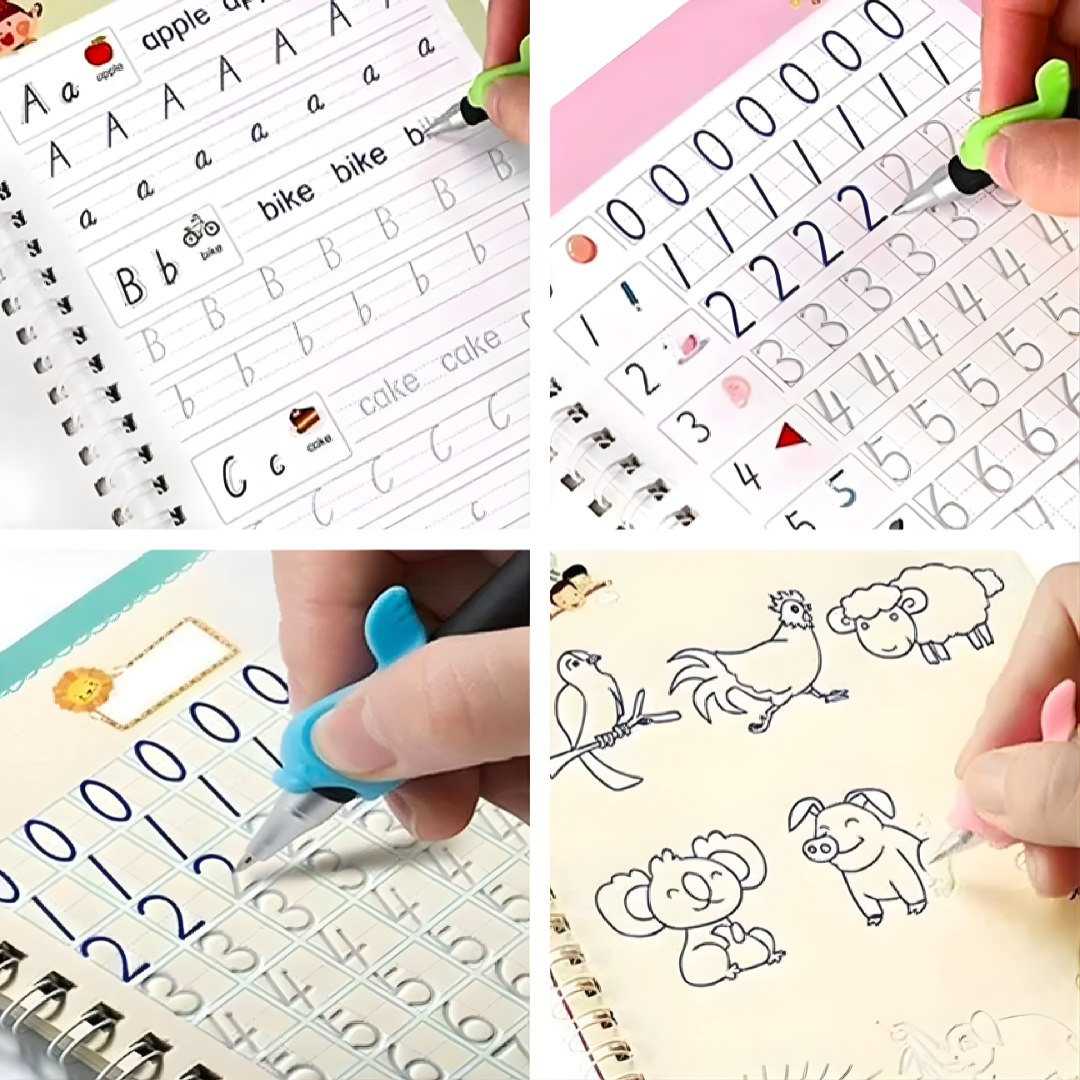 MAGIC PRACTICE COPY BOOK – Aprendizaje interactivo, escritura guiada y desarrollo temprano con diversión