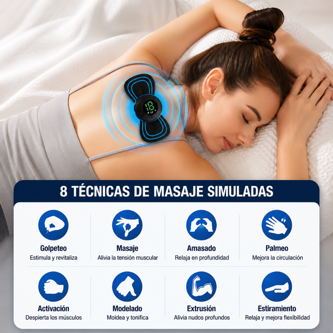 MASAJEADOR DE IMPULSOS ELECTRICOS - Relajación cervical, alivio muscular y bienestar en minutos