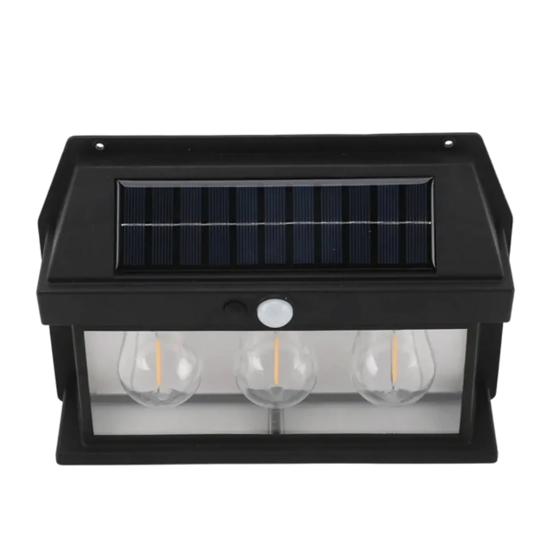 LÁMPARA SOLAR DE PARED LED CON SENSOR DE MOVIMIENTO – Iluminación automática y sin cables