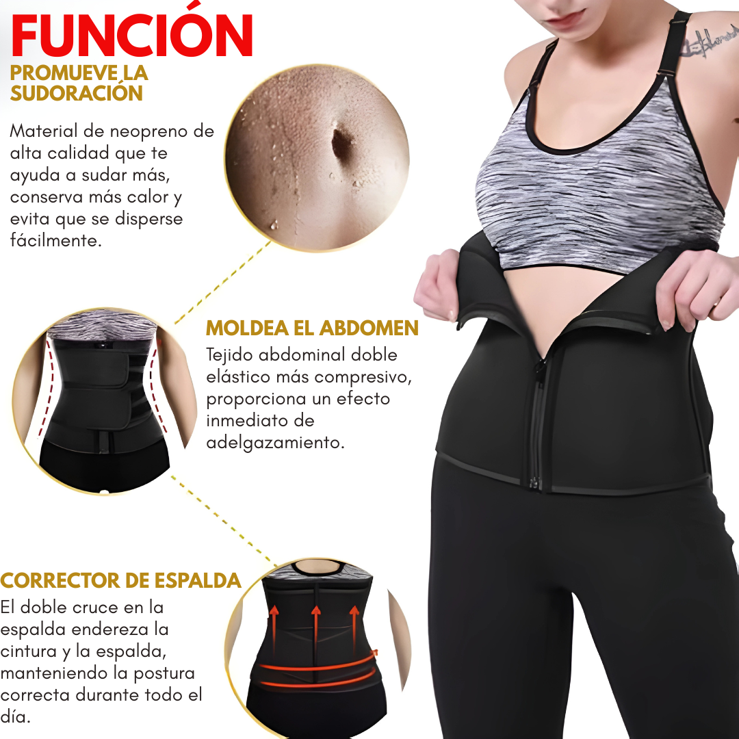 CINTURÓN REDUCTOR DEPORTIVO 2 CINTAS – Potencia tu entrenamiento y moldea tu cintura