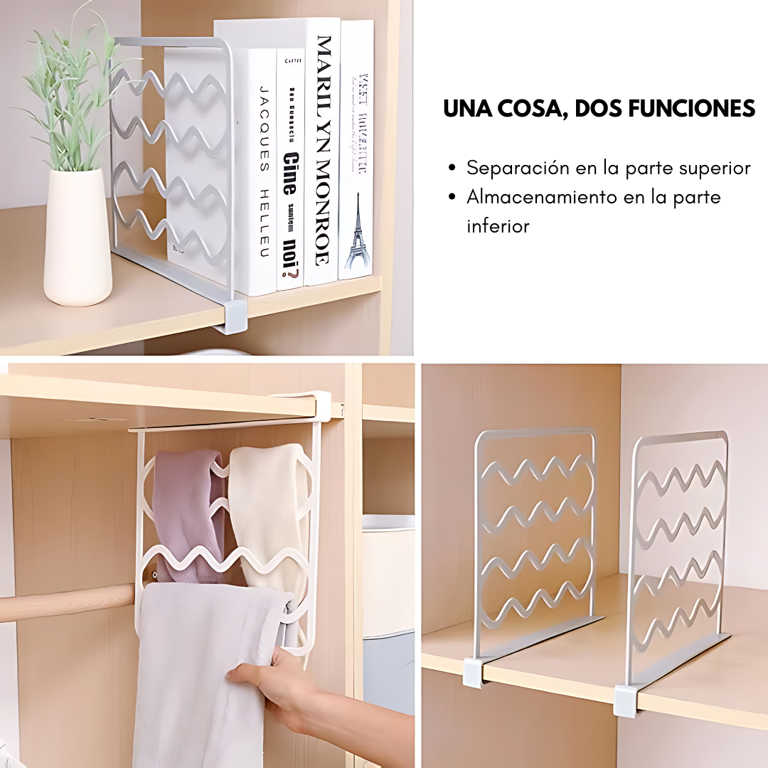 DIVISIÓN ESPACIOS PARA CLOSET – Orden instantáneo en repisas y estantes