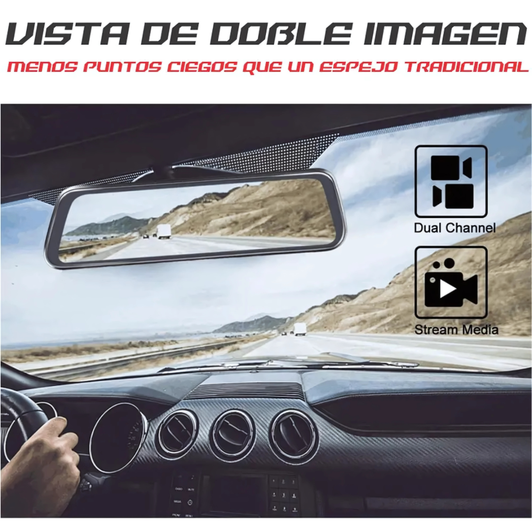 Retrovisor Inteligente VisionVault™ - Ve adelante y atrás al mismo tiempo. Conduce con total confianza.