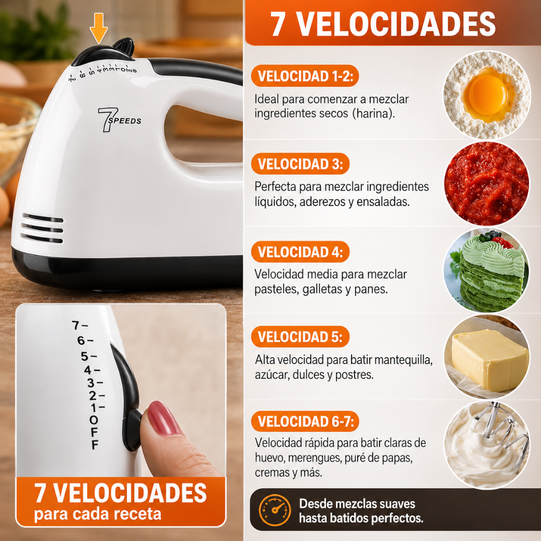 BATIDORA DE MANO ELECTRICA – Repostería fácil en casa