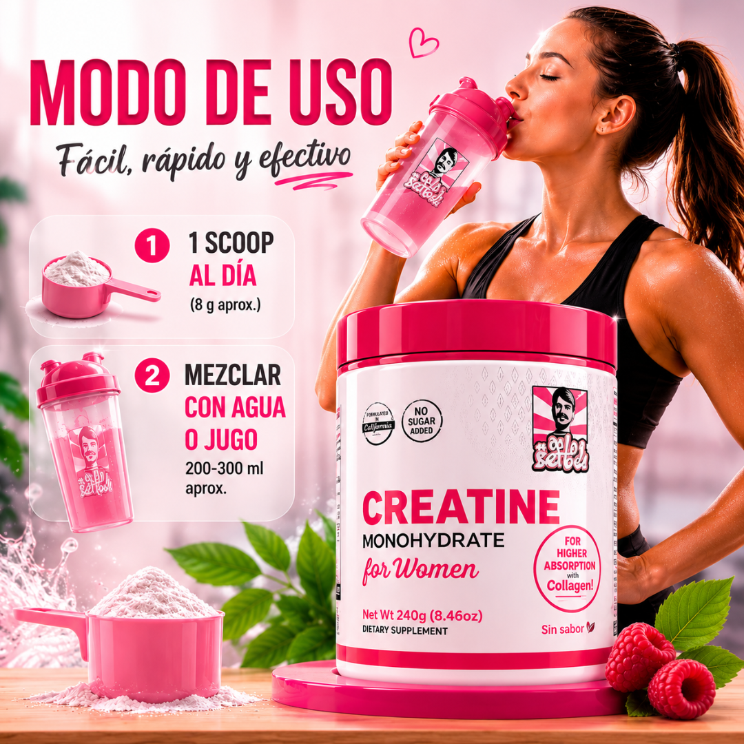 CREATINE MONOHYDRATE FOR WOMEN – Creatina fácil para entrenar
