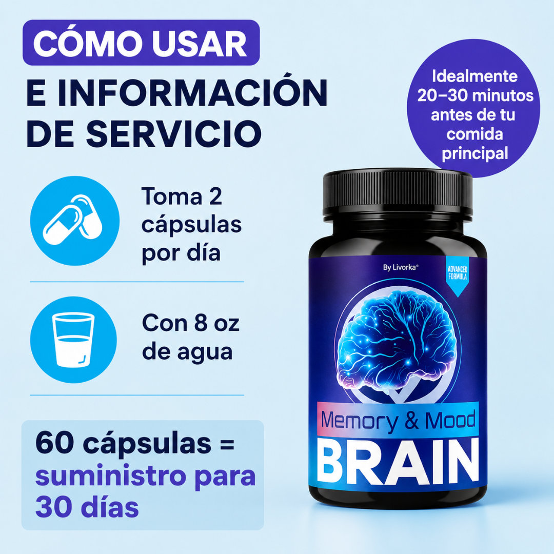 BRAIN NEURO — Memoria, enfoque y claridad mental en cada cápsula
