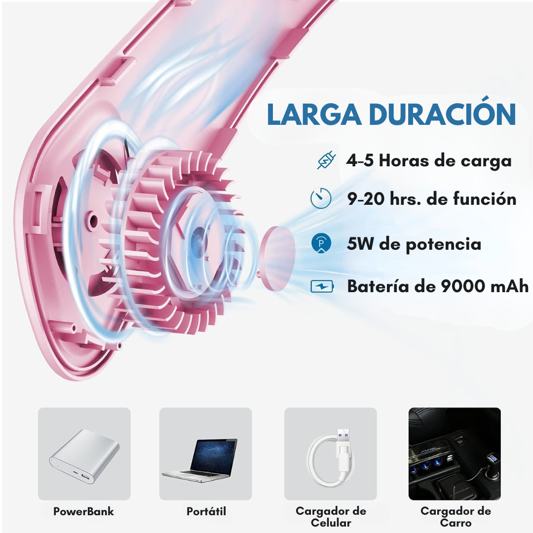 Ventilador BreezeBand - Comodidad y frescura alrededor de tu cuello.