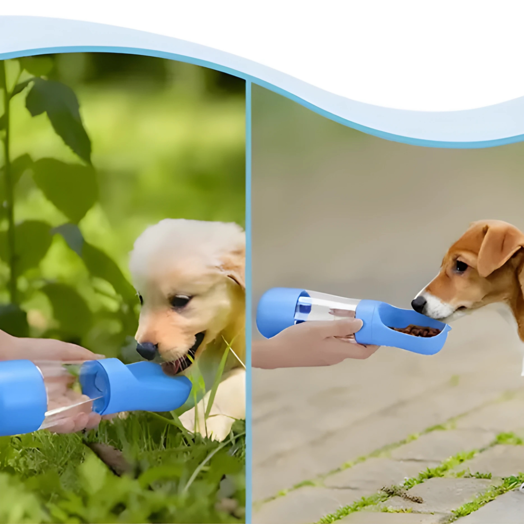 COMEDERO AZUL PARA MASCOTAS PORTÁTIL – Hidratación práctica en todo momento