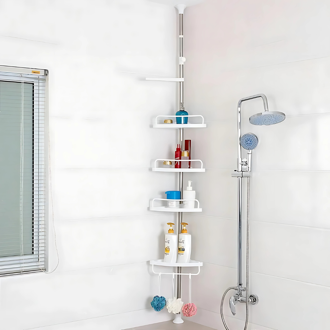 ORGANIZADOR ESQUINERO DE BAÑO – Ahorra espacio y ten todo al alcance