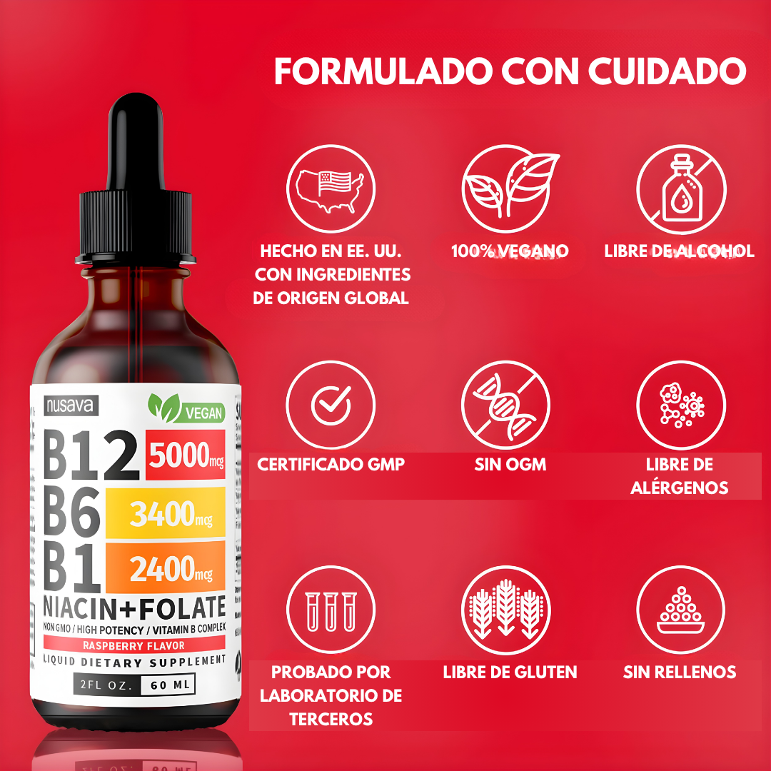 VITAMIN B COMPLEX B12-B6-B1 – Energía, enfoque y apoyo nutricional diario