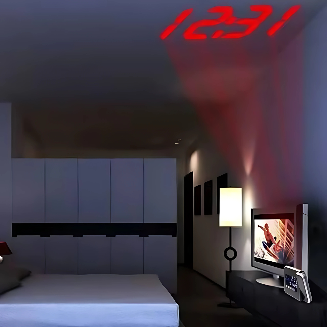 RELOJ DESPERTADOR PROYECTOR – Proyecta la hora en tu techo mientras duermes