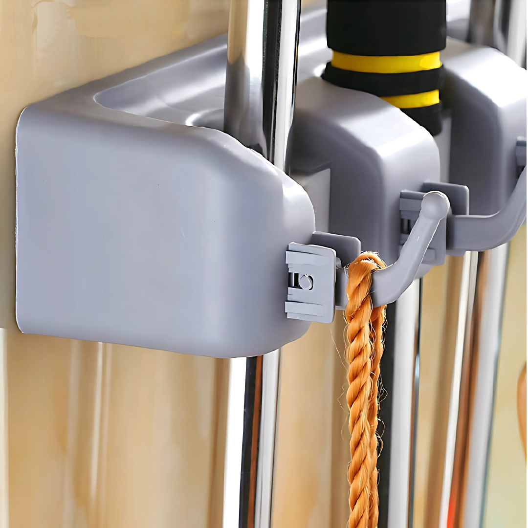 SOPORTE PARA ORGANIZAR UTENSILIOS DE LIMPIEZA – Mantén todo en su lugar con facilidad