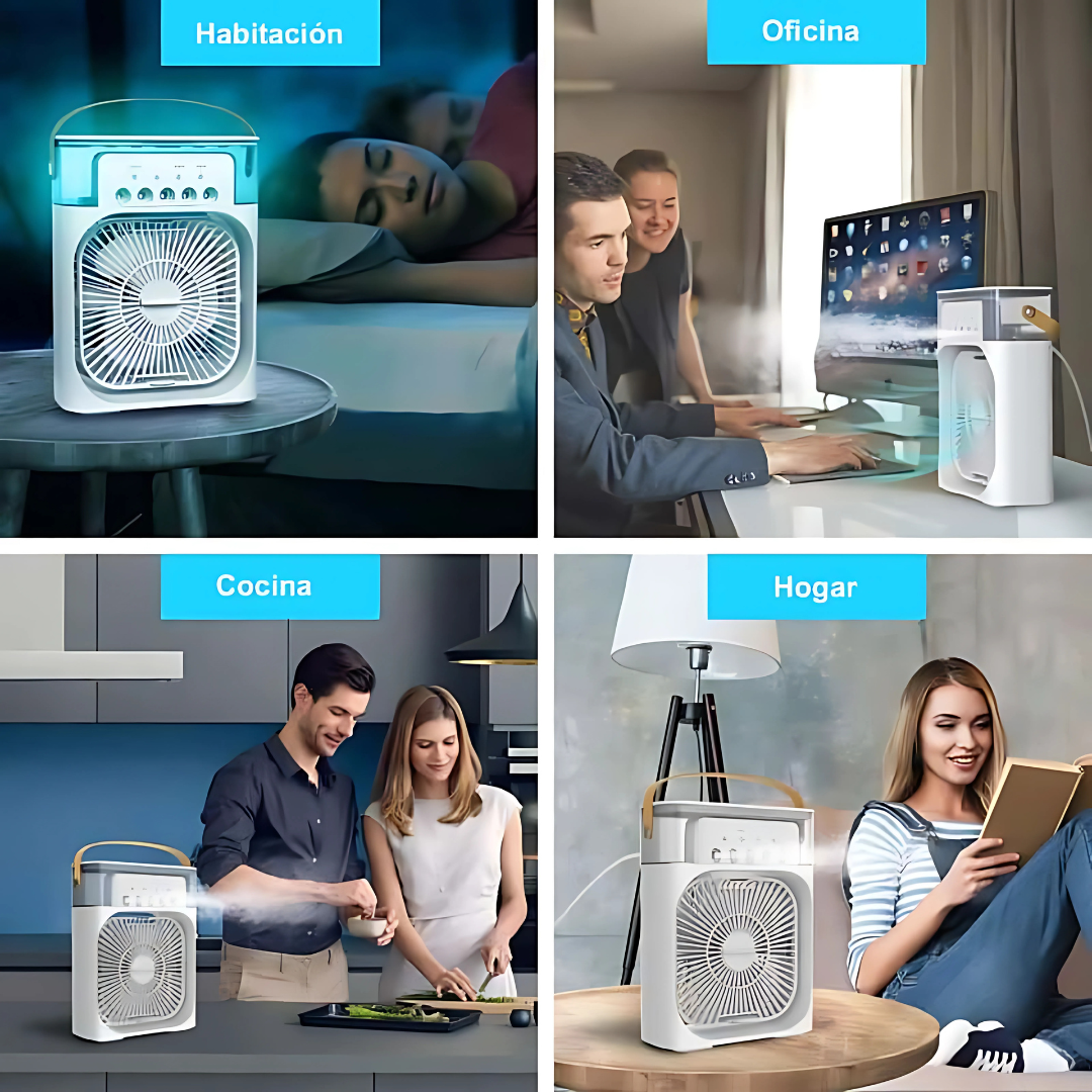 Aire Acondicionado Portátil Aire Evaporativo 4 en 1 – Refresca, humidifica y decora tu espacio en segundos