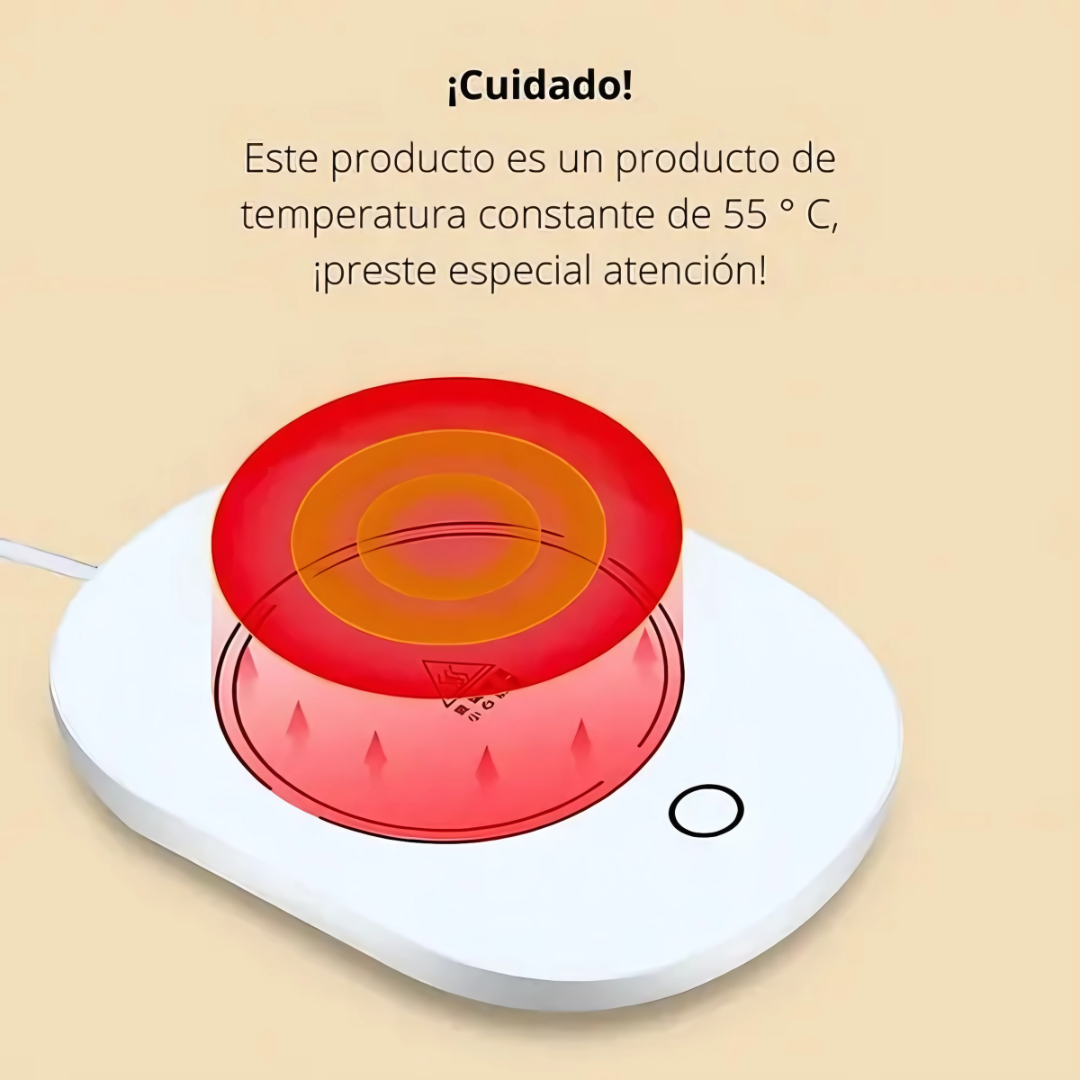 TAZA CON BASE ELÉCTRICA AMARILLA – Mantén tu bebida siempre caliente
