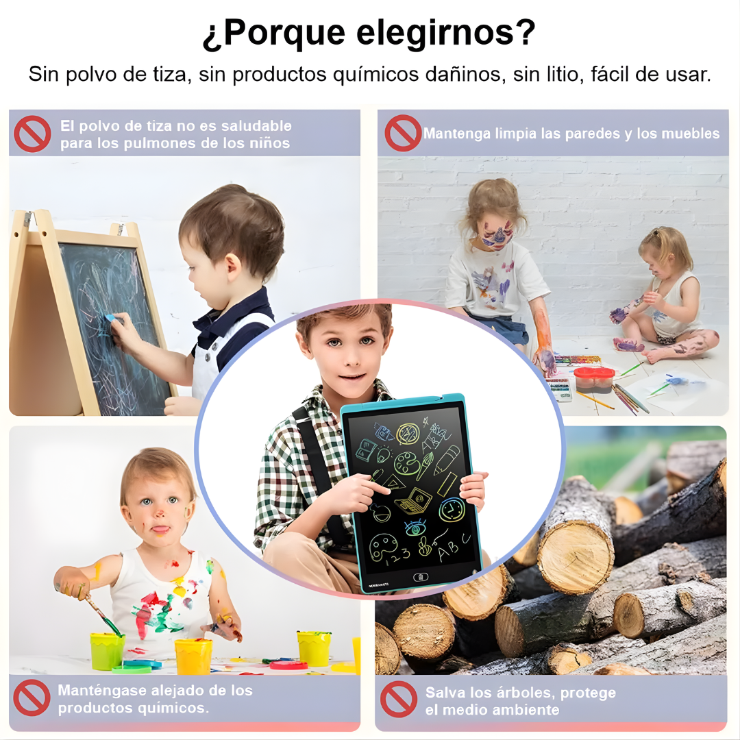 TABLET DE ESCRITURA DE 10 PULGADAS – Diversión creativa, aprendizaje y entretenimiento sin pantallas dañinas