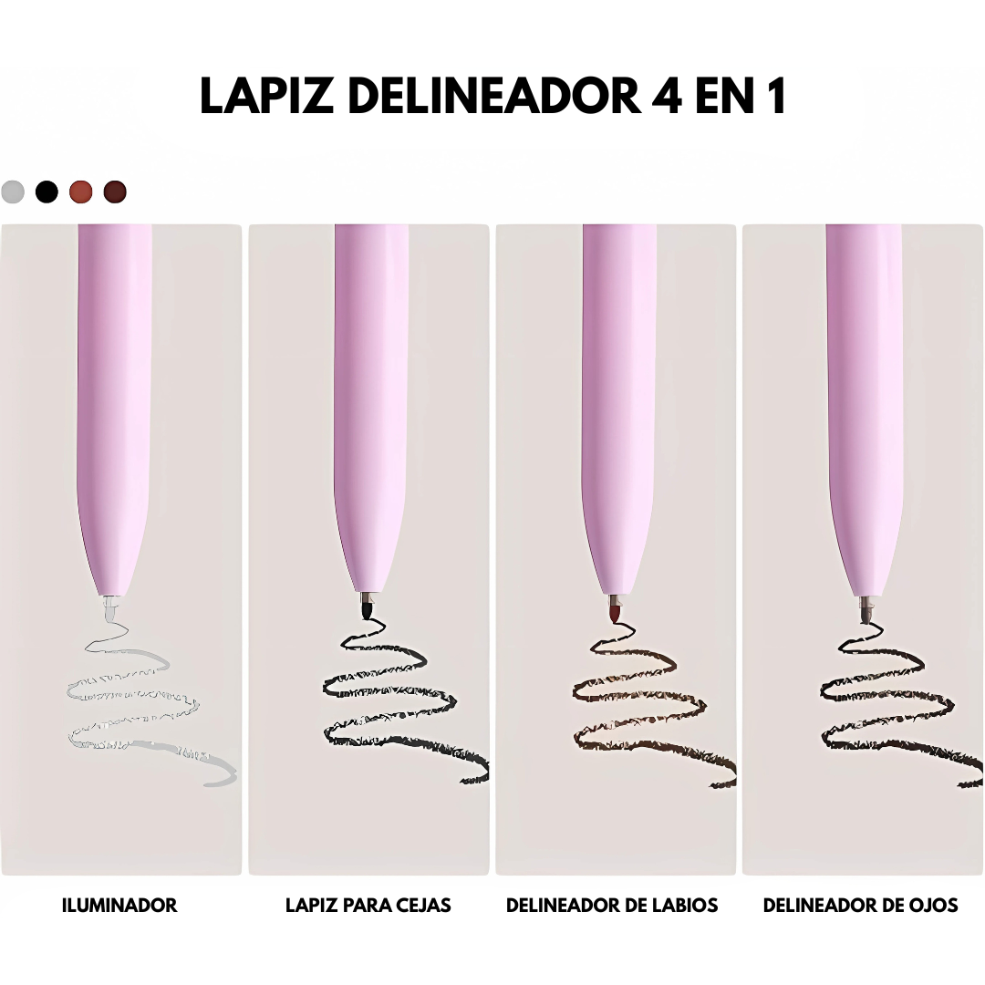 Lápiz Delineador 4 en 1 – Versatilidad y estilo en un solo trazo