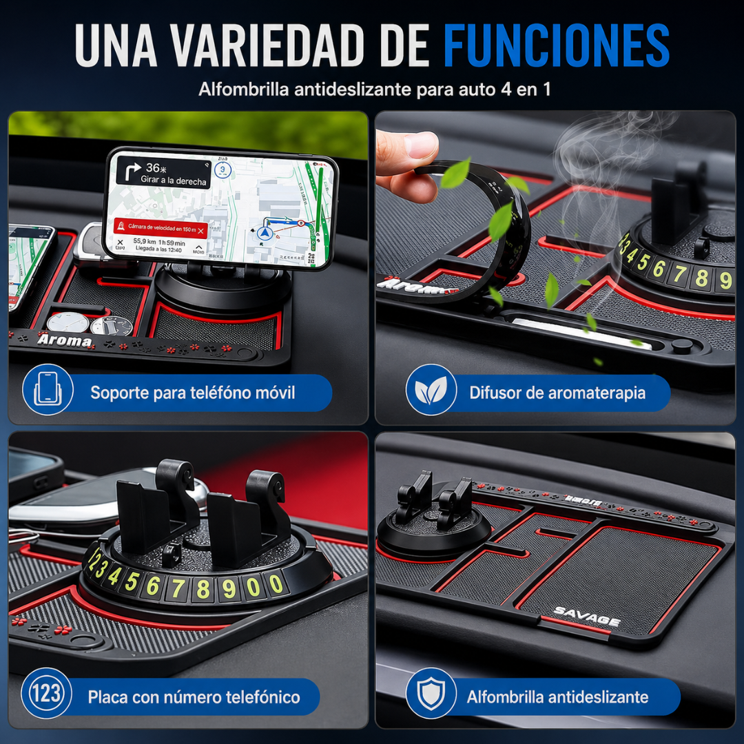 ALMOHADILLA ANTIDESLIZANTE PARA AUTO – Tu celular y objetos siempre seguros en el tablero