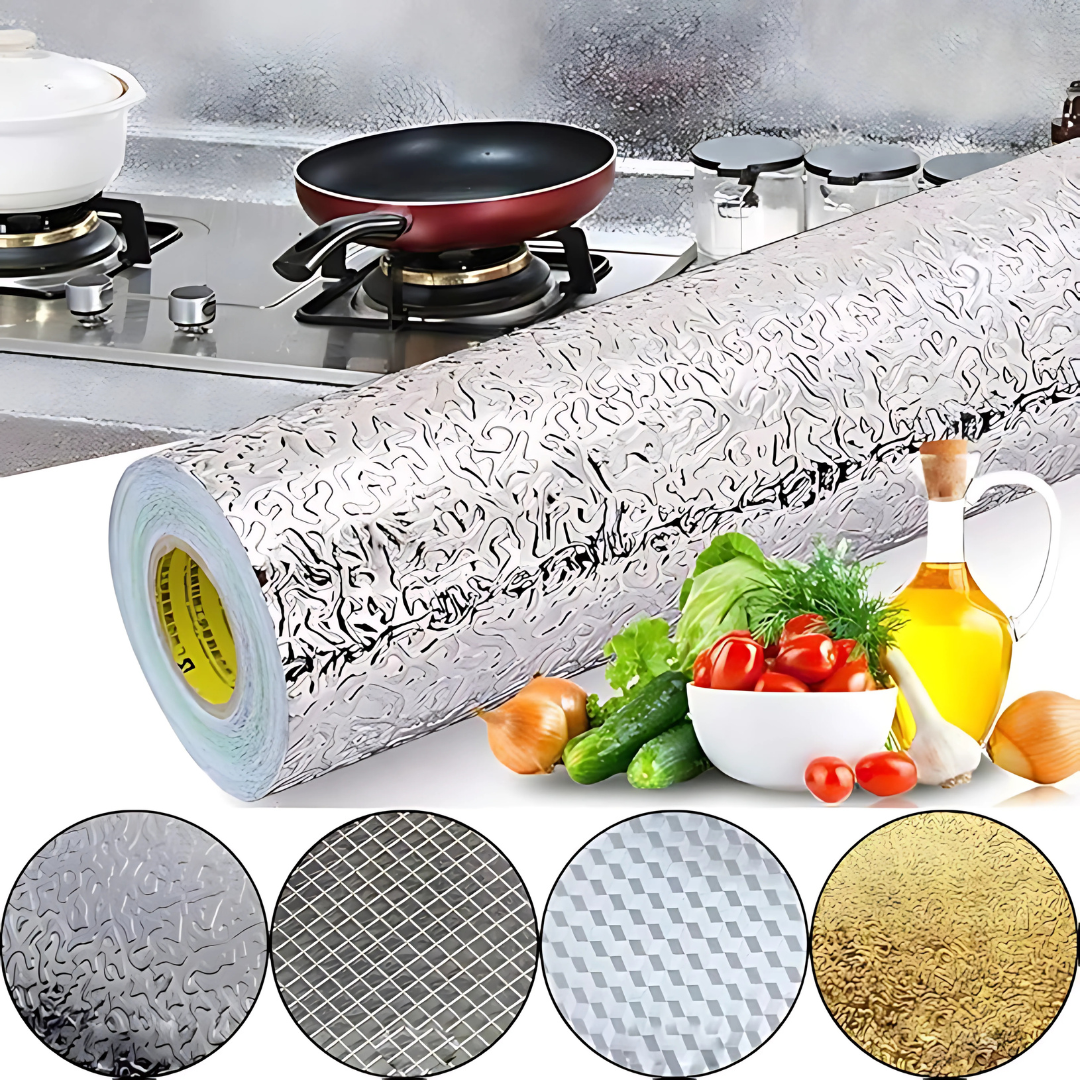 PAPEL TAPIZ DE COCINA A PRUEBA DE ACEITE (40CM X 2MTS) Pack x2 – Protege y renueva tus superficies con estilo