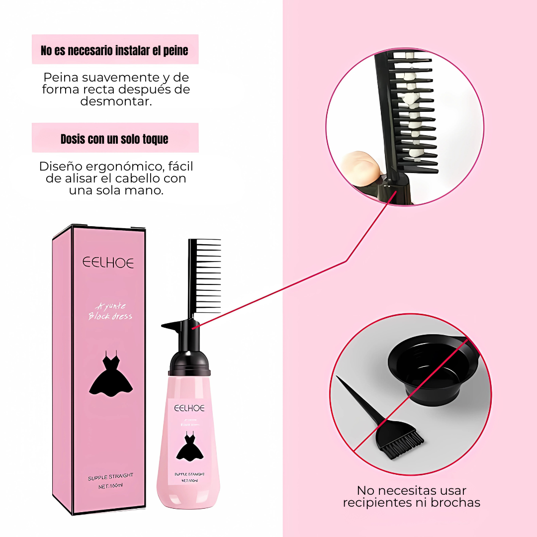 CREMA ALISADORA KERATINA COLÁGENO – Cabello liso, brillante y sin frizz
