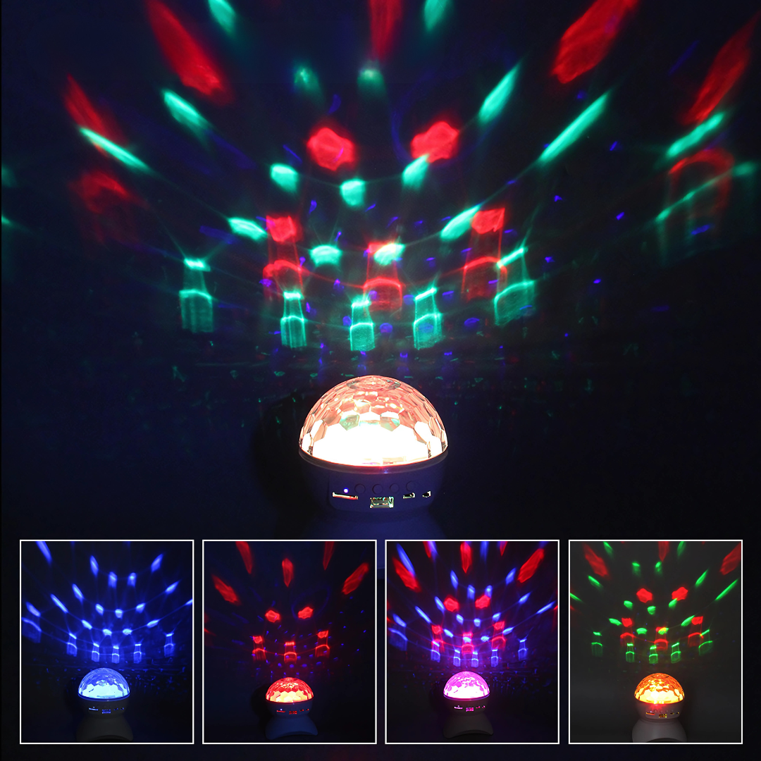 PROYECTOR PARLANTE – Luces, música y ambiente en un solo dispositivo